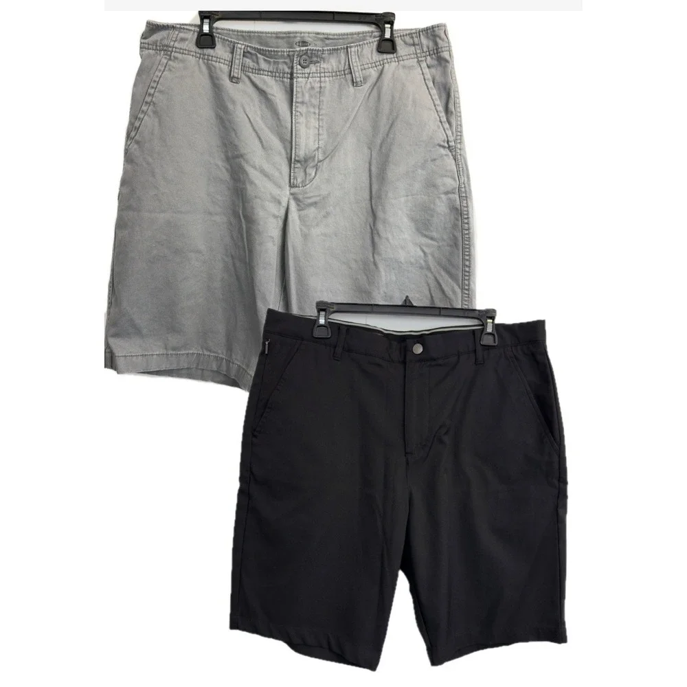 Lot Of‎ 2 Kirkland, Old Navy Men's 36 Performance Shorts UPF Black, Grey 10